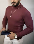 Erkek Kaşkorse Boğazlı  Body Kazak - Bordo - 1