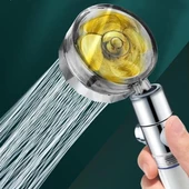 Turbo Pervaneli ve Filtreli Su Tasarruflu 360 Derece Dönebilen Tazyikli Duş Başlığı - 3