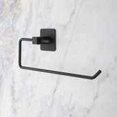 Kendiliğinden Yapışkanlı Siyah Paslanmaz Metal Rulo Havluluk Aparat - 2