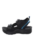 Mergenshoes S20 Siyah Mavi Günlük Erkek Çocuk Sandalet Ayakkabı - 4