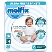 Molfix Premium Ultra Fırsat Paketi 4 Beden 86x2 172 Adet - 1