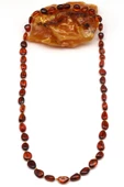 Damla Kehribar Kolye – 58 cm - 1