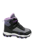 Callion 06F Deri Kız Çocuk Sneakers Bot Füme Siyah Lila - 3