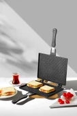 Nehir Alüminyum Döküm Lüks Maxi Büyük Boy Tost Tavası ( 26.5 x 20.5 cm) - 1