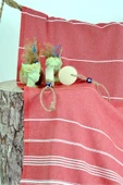 buldanstore Sultan Peştemal (KIRMIZI) %100 Pamuk 90*180cm. Banyo Havlusu, Plaj Havlusu - 2