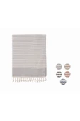 buldanstore Lotus Peştemal (GRİ) %80 Pamuk %20 Bambu 95x180cm. Banyo Havlusu, Plaj Havlusu - 2