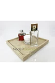 Modestmar Doğal Traverten Mermer Tepsi, Banyo Düzenleyici, Sunum Tabağı Kare Organizer - 4