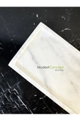 Modestmar Doğal Mermer Dikdörtgen Tepsi & Sunumluk & Düzenleyici 15x30 - 4
