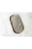 Modestmar Doğal Gri Mermer Oval Tepsi, Banyo Düzenleyici, Sunum Tabağı - 3