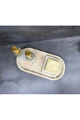 Modestmar Doğal Traverten Mermer Tepsi, Banyo Düzenleyici, Sunum Tabağı - 2