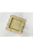 Modestmar Doğal Traverten Mermer Takı Düzenleyici, Organizer, Düzenleyici Kenar Detaylı 12cm - 1