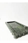 Modestmar Doğal Yeşil Mermer Tepsi, Verde Guatemala Tepsi Kenar Detaylı thumbnail 1