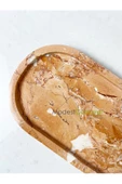 Modestmar Doğal Pembe Mermer Oval Tepsi Pink Rosa thumbnail 1