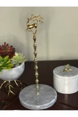Modestmar Doğal Gri Mermer Havluluk Gold Geyik Objeli - 3