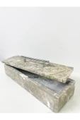 Modestmar Doğal Siyah Mermer Sunum Tabağı, Servis Tabağı Oval Kenar - 3