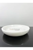 Modestmar Doğal Beyaz Mermer Kase 26cm, Mermer Tabak - 2