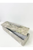 Modestmar Doğal Siyah Mermer Sunum Tabağı, Servis Tabağı Oval Kenar - 2