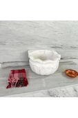 Modestmar Doğal Beyaz Mermer Kurna, El İşlemeli Kurna, Banyo Kurnası, Kavun Dilimli Mermer Kurna - 2