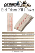 Eşel Takımı 2 li 1 Paket Eşel Cetveli 7 Parça Kağıttan Cetvel Dikişi Cetveli Ölçekli Mezura Moda Tasarım - 1