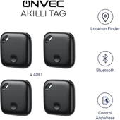 Onvec Smart Tag Akıllı Takip Cihazı 4 adet (Apple uyumlu) - 1
