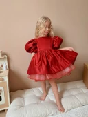 Daisy Kırmızı Kabarık Balerin Elbisesi - 2