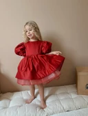 Daisy Kırmızı Kabarık Balerin Elbisesi - 1