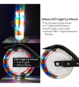 120 mm Silikon Teker, Boy Ayarlamalı Katlanır Metal Scooter - 10