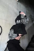 Kadın Bape Spider Baskılı Oversize Hırka - Siyah - 2