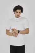 Unisex Bisiklet Yaka Slim fit T-Shirt- Beyaz - 3