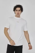Unisex Bisiklet Yaka Slim fit T-Shirt- Beyaz - 1