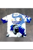 Erkek Dijital Sırt Baskılı Oversize T-shirt - Beyaz - 2