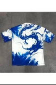 Erkek Dijital Sırt Baskılı Oversize T-shirt - Beyaz - 1