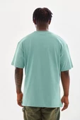 Unisex Baskılı Oversize T-Shirt - Mint Yeşili - 2