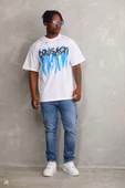 Unisex Oversize Kolye Dahil T-Shirt - Beyaz - 7
