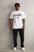 Unisex Oversize Kolye Dahil T-Shirt - Beyaz - 3