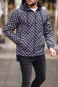 Unisex Kapüşonlu İçi Astarlı Yağmurluk - Siyah - 2