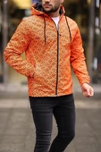 Unisex Kapüşonlu İçi Astarlı Yağmurluk - Turuncu - 3