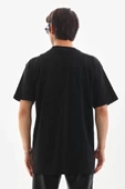 Unisex Oversize Kolye Dahil T-Shirt - Siyah - 6