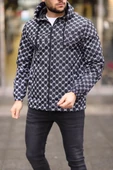 Unisex Kapüşonlu İçi Astarlı Yağmurluk - Siyah - 1