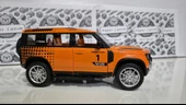 Diecast Model Metal Oyuncak Araba Land Rover Jip Defender Modifiyeli Koleksiyon Jeep 20 cm Suv Turuncu - 3