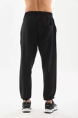 Unisex Lastik Paçalı Eşofman Altı - Siyah - 2