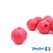 TAMSET 1.3cm Çapında Silikon Olta Takımı Boncuğu 8ad Kırmızı - 2