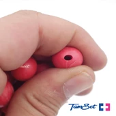 TAMSET 1.3cm Çapında Silikon Olta Takımı Boncuğu 8ad Kırmızı - 5