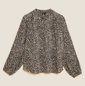 M&S COLLECTION Çiçek Desenli Uzun Kollu Bluz - 3