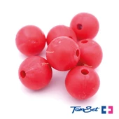 TAMSET 1.3cm Çapında Silikon Olta Takımı Boncuğu 8ad Kırmızı - 3