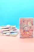 Ayıcık A7 Not Defteri , Çıt Çıtlı Cep Defteri - Pembe - 1