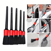 Profesyonel Oto Detay Fırça Seti 5 Farklı Boy Kaliteli Araç Klima Havalandırma Temizleme Fırçası Araba İç ve Dış Detaylı Bakım Temizlik Fırçası - 6