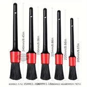 Profesyonel Oto Detay Fırça Seti 5 Farklı Boy Kaliteli Araç Klima Havalandırma Temizleme Fırçası Araba İç ve Dış Detaylı Bakım Temizlik Fırçası - 5