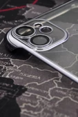 iPhone 11 Uyumlu Mavi Renkli İnce Kenarlı Şeffaf Sert Kapak Kılıf - 2