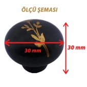 8 Adet Asya Kulp Siyah Polimer Düğme Kulp Mantar Mobilya Mutfak Dolabı Çekmece Kulbu Kulpları thumbnail 2